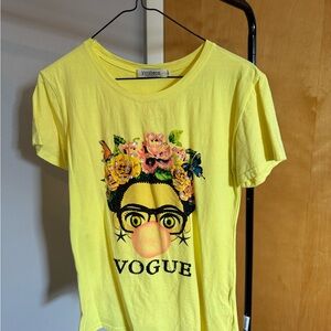 Yellow Women's Graphic Top